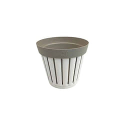 Ecoplast - Vaso Linea Kreta D25 Bianco/ Tortora Chiaro