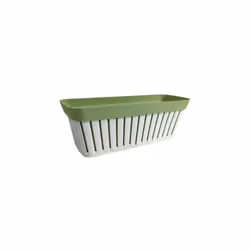 Balconetta Linea Kreta 40 Bianco/Verde Pallido ECOPLASTBalconetta Kreta in plastica riciclata e 100% riciclabile, resistente ...