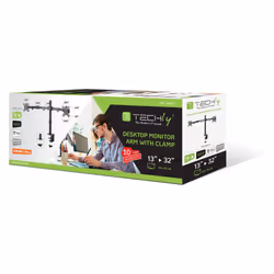 Techly ICA-LCD 582-D Supporti a parete per TV 32" Scrivania Nero