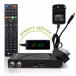 Techly IDATA TV-DT2SCA, Terrestre, Full HD, DVB-T, DVB-T2, NTSC, PAL, 1920 x 1080 Pixel, 1080p
