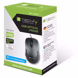 Techly IM 902-UBK mouse Ufficio USB tipo A Ottico 1000 DPI