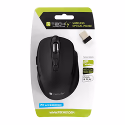 Techly IM 102-WBK mouse Ufficio Mano destra RF Wireless Ottico 1600 DPI