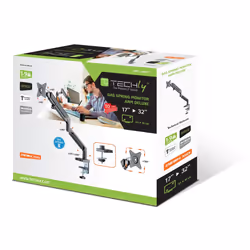 Techly ICA-LCD 3712 Supporti a parete per TV 32" Scrivania Grigio
