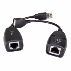 Techly IUSB-EXTENDTY5, USB, RJ-45, Nero