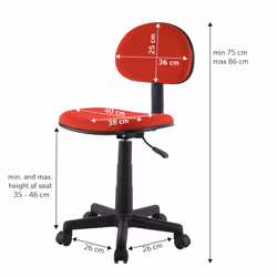 Techly ICA-CT CD102RE sedia da ufficio e computer Seduta imbottita Schienale imbottito