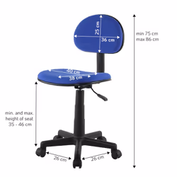 Techly ICA-CT CD102BLU sedia da ufficio e computer Seduta imbottita Schienale imbottito