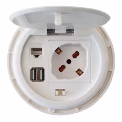 Techly IUPS-PCP-81U2URJ, Bianco, 250 V, 10 A, 2500 W, -10 - 45 °C, 0 - 95%