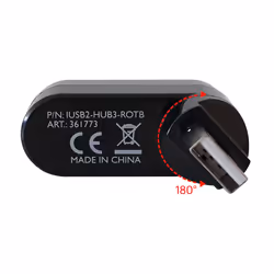 Techly IUSB2-HUB3-ROTB hub di interfaccia USB 2.0 480 Mbit/s Nero - Vista aggiuntiva 6