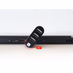 Techly IUSB2-HUB3-ROTB hub di interfaccia USB 2.0 480 Mbit/s Nero - Vista aggiuntiva 7