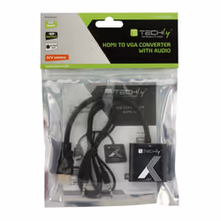 Techly Convertitore e Adattatore da HDMI a VGA con Audio 3,5mm
