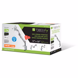 Techly ICA-LCD 441 Supporti a parete per TV 32" Scrivania Grigio