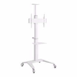 Techly ICA-TR48W, Carrello multimediale, Bianco, Alluminio, Plastica, Acciaio, Pannello piatto, 70 kg, 5 kg