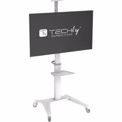 Techly ICA-TR48W carrello e supporto multimediale Bianco Pannello piatto Carrello multimediale - Vista aggiuntiva 4