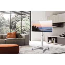 Techly ICA-TR48W carrello e supporto multimediale Bianco Pannello piatto Carrello multimediale - Vista aggiuntiva 7