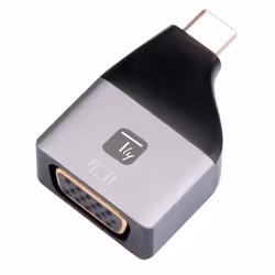 Techly IADAP USBC-VGAC adattatore grafico USB 1920 x 1200 Pixel Nero, Argento