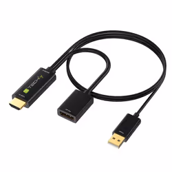 Techly ICOC HDMI-DP12A60, HDMI tipo A (Standard), DisplayPort, Maschio, Femmina, Dritto, Dritto