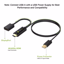 Techly ICOC HDMI-DP12A60 cavo e adattatore video HDMI tipo A (Standard) DisplayPort Nero