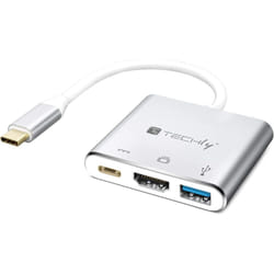 Techly IADAP USB31-HDMIPTY replicatore di porte e docking station per laptop Cablato USB 3.2 Gen 1 (3.1 Gen 1) Type-C Argento