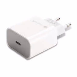 Techly Caricatore Alimentatore USB-C da Muro 20W PD per Smartphone o Tablet, Interno, AC, 12 V, 3 A, Bianco