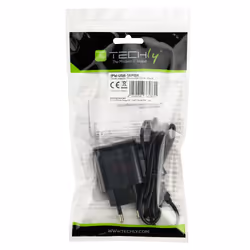 Techly Caricabatterie Alimentatore Micro USB 5V 1A per Smartphone Tablet Nero