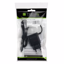 Techly Caricabatterie Alimentatore Micro USB 5V 2.1A per Smartphone Tablet Nero