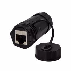 Techly IWP-MD C6A-IPGLT, RJ45, RJ45, Femmina, Nero