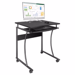Techly ICA-TB 131B, Dritto, Forma libera, MDF, Acciaio, Studio, Ufficio, Nero