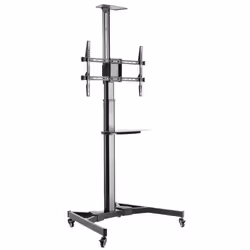 Techly ICA-TR46, Carrello multimediale, Nero, Plastica, Acciaio, Pannello piatto, 50 kg, 5 kg