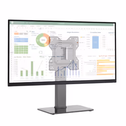 Techly ICA-LCD 323S Supporti a parete per TV 43" Scrivania Nero - Vista aggiuntiva 4