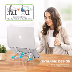 Techly ICA-TBL 134TY supporto per laptop Supporto per computer portatile Argento 40,6 cm (16") - Vista aggiuntiva 6