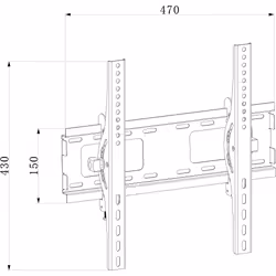 Techly ICA-PLB 231M Supporto TV a parete 55" Nero