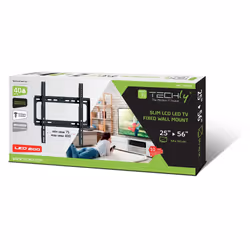 Techly ICA-PLB 262M Supporto TV a parete 142,2 cm (56") Nero