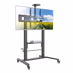 Techly ICA-TR230 carrello e supporto multimediale Nero Pannello piatto Carrello multimediale