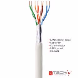 Techly ITP-C6F-305-RIS cavo di rete Grigio 305 m Cat6 F/UTP (FTP)
