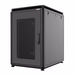Techly I-CASE EV-1661BK, Rack indipendenti, 16U, Lucchetti, Piedini regolabili, 48,3 kg, Nero