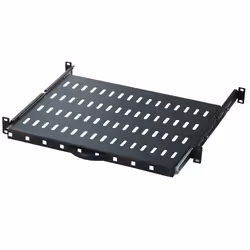 Techly I-CASE TRAY-51-BK, Mensola per scaffale, Nero, Acciaio galvanizzato, Metallo, Acciaio, 30 kg, 1U, 19"