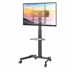Techly ICA-TR21L carrello e supporto multimediale Nero Pannello piatto Carrello multimediale