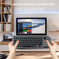 Techly ICTB9801TB tastiera Universale RF senza fili + Bluetooth QWERTY Inglese US Nero - Vista aggiuntiva 7
