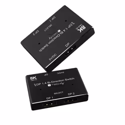 Techly IDATA-DP-2DP-8KT conmutador de vídeo DisplayPort