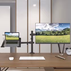 Techly ICA-LCD 174NB Supporti a parete per TV 32" Scrivania Nero