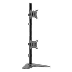 Techly Supporto da Scrivania 2 Monitor 17-32" con Base e Supporto per Smartphone