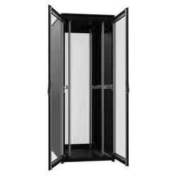 Techly I-CASE EV-4281V2PBF, Portapacchi a pavimento, 42U, 2000 kg, Piedini regolabili, 131,2 kg, Nero