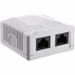 Techly Presa a Muro con 2 Frutti RJ45 Cat.6 UTP Beige