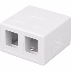 Techly Presa a Muro per 2 Frutti Keystone Bianco, Scatola di distribuzione, Bianco, RJ45/RJ11/12, -10 - 60 °C, -40 - 70%, 50 ...
