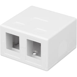 Techly Presa a Muro per 2 Frutti Keystone Bianco