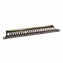 Techly Pannello Patch STP 24 Posti RJ45 19" 0.5U Cat.6A Nero