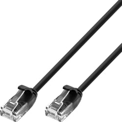 Techly ICOC U6-SLIM-005BK2 cavo di rete Nero 0,5 m Cat6 U/UTP (UTP)