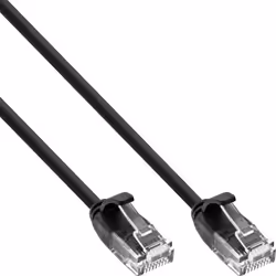 Techly ICOC U6-SLIM-005BK2 cavo di rete Nero 0,5 m Cat6 U/UTP (UTP)