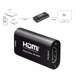Techly IDATA HDMI2-RIP4KTS moltiplicatore AV Ripetitore AV Nero