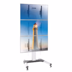 Techly Supporto a Pavimento per 3 TV LCD/LED 32-55" per Video Wall